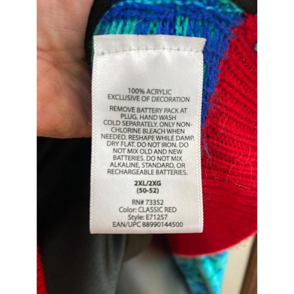 Flamingo Palm Tree Embellished Ugly Christmas Sweater Size XXL - Picture 2 of 8